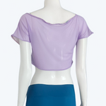 Load image into Gallery viewer, Purple Peony Vintage Crop Top
