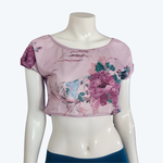 Load image into Gallery viewer, Purple Peony Vintage Crop Top
