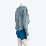 Load image into Gallery viewer, Marled Teal Mock Neck Sweater
