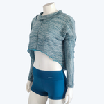 Load image into Gallery viewer, Marled Teal Mock Neck Sweater
