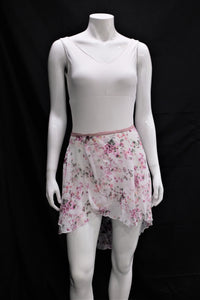 Watercolor Floral Vintage Wrap Skirt